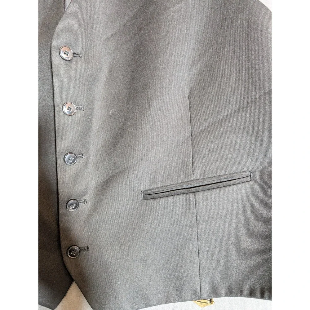 Mens Black Formal Dress Vest Waistcoat Suit Groomsmen Wedding maybe XL?‎